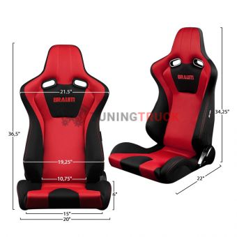 Чёрно/Красные спортивные сиденья анатомические серии Venom Sport Seats 