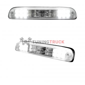 Ford 99-16 Superduty F250HD/350/450/550 & 95-03 Ranger & Ford Explorer Sport Trac 01-05 - Red LED 3rd Brake Light Kit w/ White LED Cargo Lights - Clear Lens