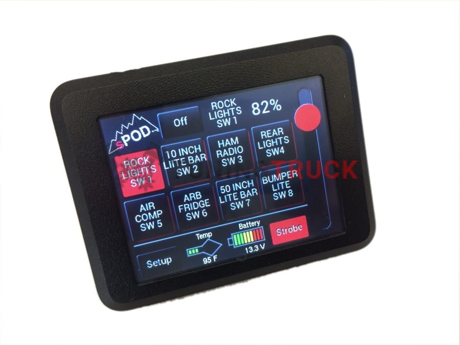 JK Swicth Panel 8 Circuit Source SE W/Touchscreen 07-17 Wrangler JK sPOD