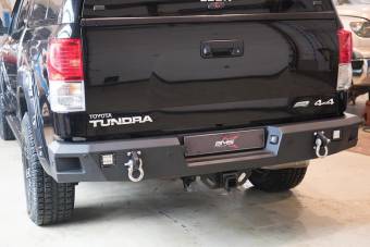 Задний силовой бампер BMS PRO-Line для Toyota Tundra 2007-13, покрытие Raptor + цинкование