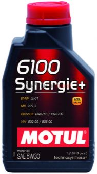 1 л MOTUL 6100 SYNERGIE+ 5W-30 для бензиновых и дизельных двигателей, изготовленное по технологии Technosynthese® 1 л MOTUL 6100 SYNERGIE+ 5W-30 для бензиновых и дизельных двигателей, изготовленное по технологии Technosynthese®