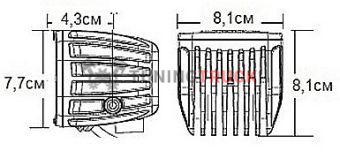 Задние янтарные LED-фары Rigid D-Серия 