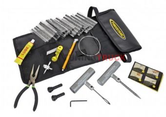 Kit, Tire Plug, 30 plugs, Aluminum tools, Roll-up bag, etc.