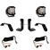 Комплект LED фар LP4 для бампера Jeep Wrangler JL, с подключением к панели управления