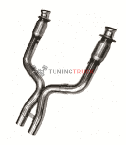 Приемные трубы X-Pipe с High Flow кат. для Shelby GT500, 2011-2014, 3'' x 2.75''