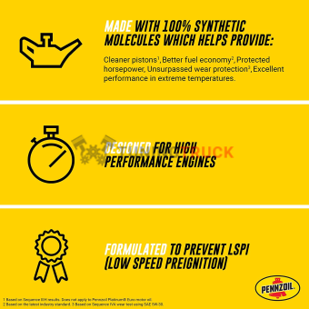 0,95л Pennzoil Ultra Platinum Full Synthetic 0W-40 для бензиновых двигателей