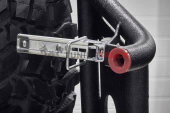 Калитка под запаску BMS Alfa для UAZ Patriot 2008-20, полимерное покрытие