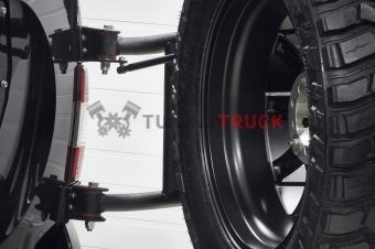 Калитка под запаску BMS Alfa для UAZ Patriot 2008-20, полимерное покрытие