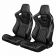 Спортивные сиденья анатомические серии Elite-X Series Sport Seats - Black Diamond (Double White Stitching / White Piping)