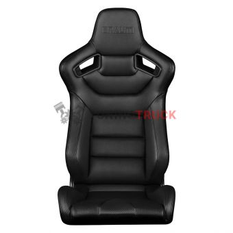 Чёрные спортивные сиденья анатомические серии Elite Fixed Back 