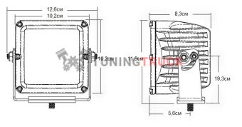 Фары D-XL серия PRO (9 светодиодов), дальний свет 