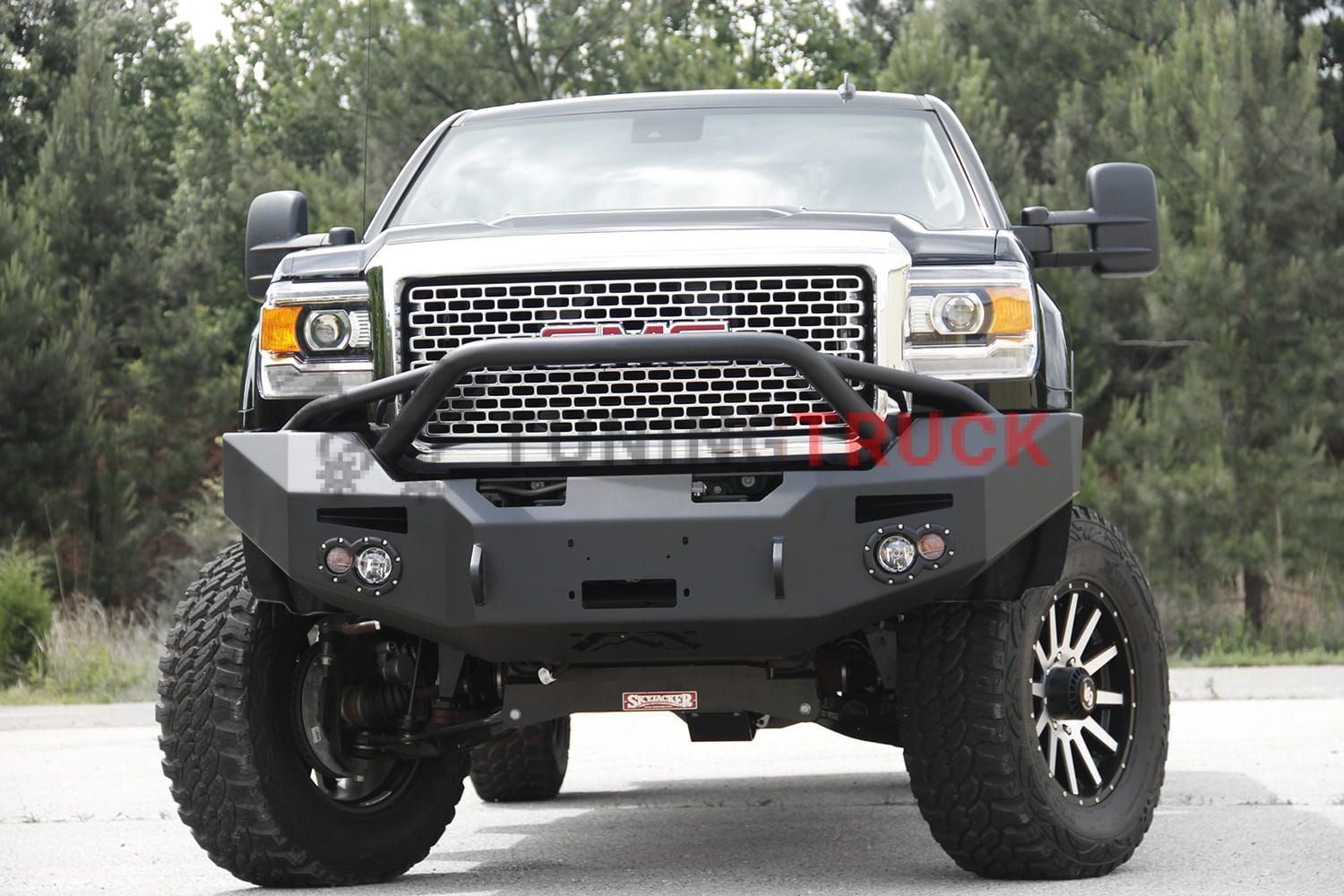 2015-2017 GMC Heavy Duty Winch Bumper w/ Pre-Runner Grill Guard Bare