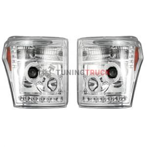 Фары головного света для Ford Superduty F250/F350/F450/F550  2011-16 - Clear / Chrome