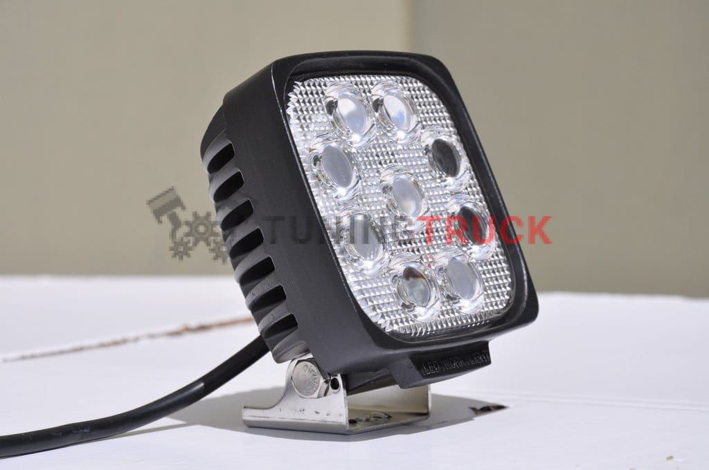 5" Square Off road Light 27W Spot 3W LED Black