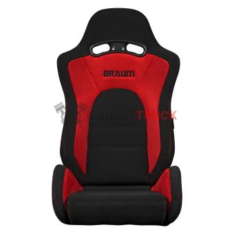 Спортивные сиденья анатомические серии S8 Series V2 Sport Seats - Black Cloth with Red Microsuede