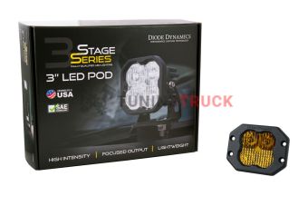 Желтый врезной LED-модуль SS3 Pro, водительский свет