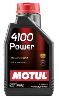 1 л MOTUL 4100 POWER 15W-50 для дизельных и турбодизельных двигателей, изготовленное по технологии Technosynthese®