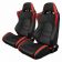 Спортивные сиденья анатомические серии S8 Series V2 Sport Seats - Black and Red Leatherette