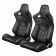 Спортивные сиденья анатомические серии Elite-X Series Sport Seats - Komodo Edition | Black Leatherette (Black Stitching)
