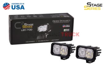 Комплект LED-фары SS2 Pro с янтарной подсветкой, рабочий свет