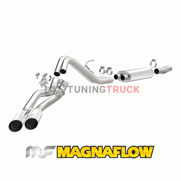 Magnaflow 15461 | Ford F150 | 3.7,5.0,6.2 | Extended Cab-Crew Cab | Dual side by Side Exit | Stainless Cat-Back Performance Exhaust