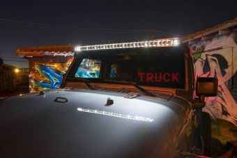 Изогнутая LED-балка RIGID Radiance Plus 40″ с RGB подсветкой корпуса 