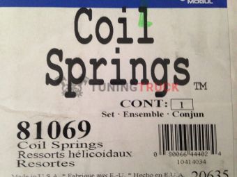 Пружины задние усиленные для Chevrolet Tahoe 2007-14  (MOOG 81069 - 2 штуки)