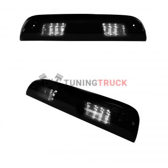 GMC & Chevy 14-17 Sierra & Silverado (3rd GEN) - Red LED 3rd Brake Light Kit w/ White LED Cargo Lights - Smoked Lens