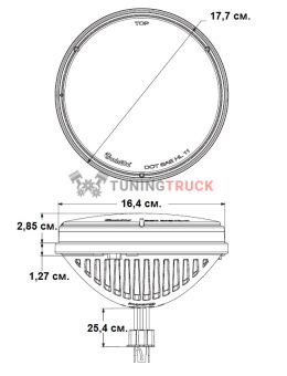 LED-Фара головного света Rigid 7″ TruckLite Lens 
