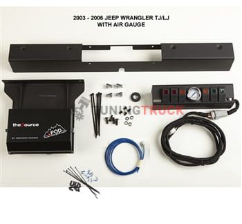 TJ Switch Panel 6 Switch W/Air Gauge 03-06 Wrangler TJ Green sPOD