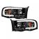 Dodge RAM 02-05 1500/2500/3500 PROJECTOR HEADLIGHTS w/ Ultra High Power Smooth OLED HALOS & DRL - Smoked / Black