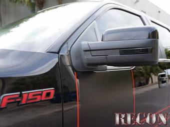 Ford 09-14 F150 & RAPTOR Side Mirror Lenses (2-Piece Set) - Smoked Lens