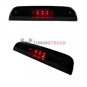 GMC & Chevy 14-17 Sierra & Silverado (3rd GEN) - Red LED 3rd Brake Light Kit w/ White LED Cargo Lights - Smoked Lens