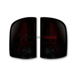 Chevy Silverado 07-13 Single-Wheel & 07-14 Dually & GMC Sierra 07-14 (Dually Only) 2nd GEN Body Style LED TAIL LIGHTS - Red Smoked Lens