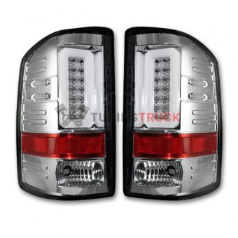 GMC Sierra 14-17 1500/2500/3500 (Only Fits 3rd GEN Single-Wheel GMC Sierra with Factory OEM Halogen Tail Lights) OLED TAIL LIGHTS - Clear Lens